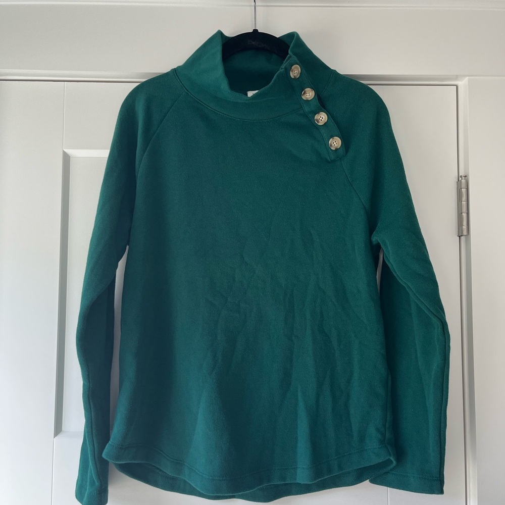 J. Crew Teal Sweater with Button Accents